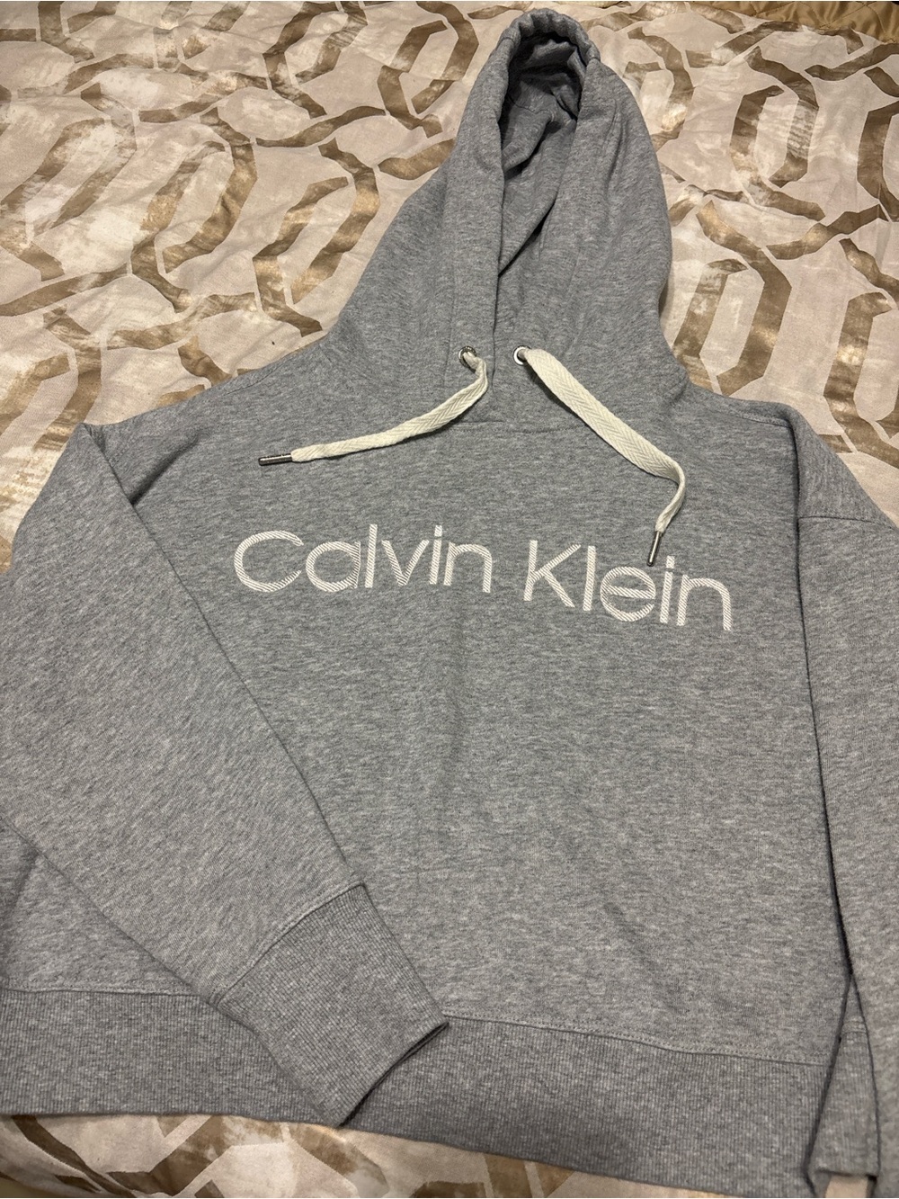 Calvin Klein Gray Logo Crewneck Hoodie